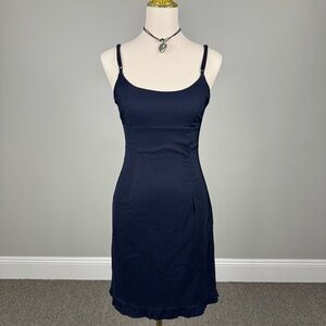 90s navy midi dress